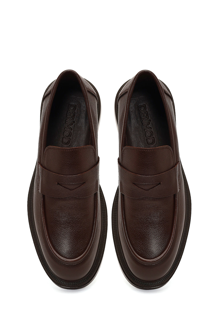 Men's Brown Thick Sole Leather Loafer