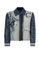 Fay Women's Gray Shirt Collar Suede Leather Jacket | Derimod