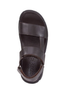 Geox Men's Brown Xand 2s Leather Sandals | Derimod