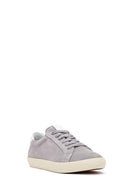 Kadın Gri Bağcıklı Süet Deri Sneaker | Derimod