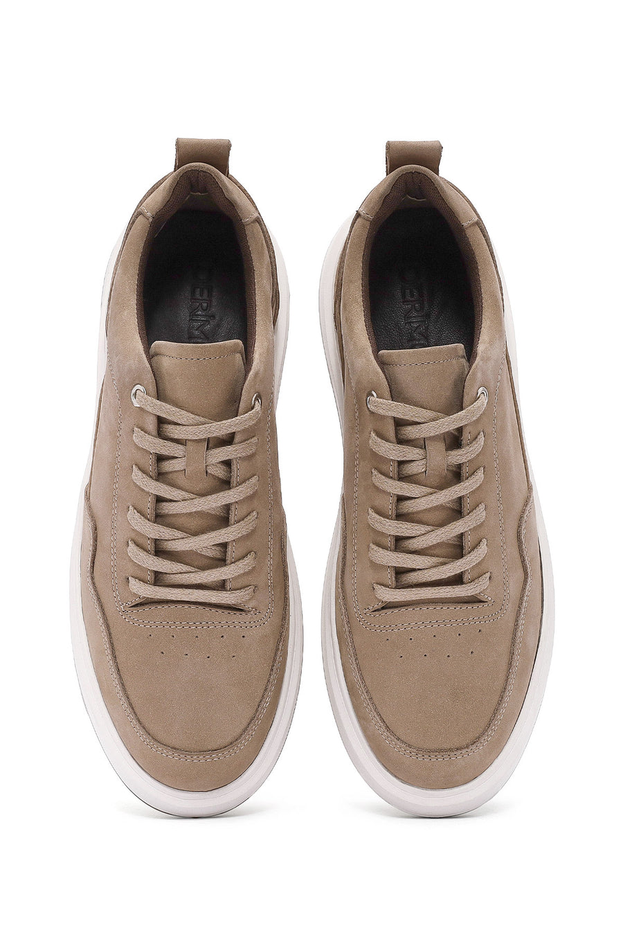 Men's Mink Lace-Up Nubuck Leather Sneaker