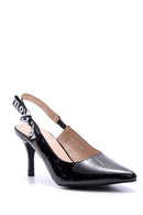 Women's Love Heeled Patent Leather Shoes | Derimod