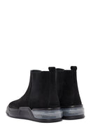 Men's Black Suede Leather Casual Chelsea Boots | Derimod