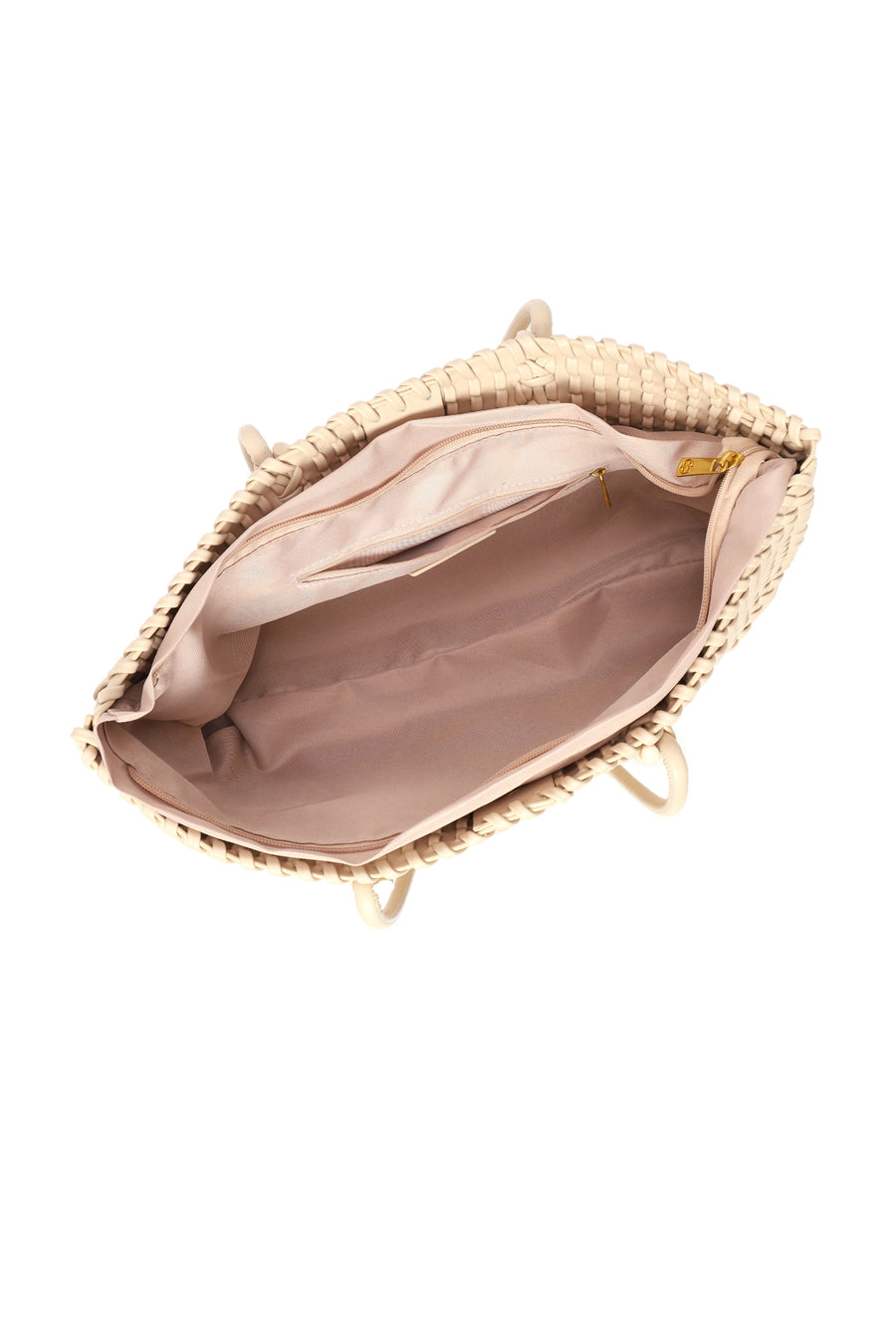 Women's Cream Knitted Charm Shoulder Bag