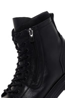 Men's Black Leather Zippered Casual Boots | Derimod