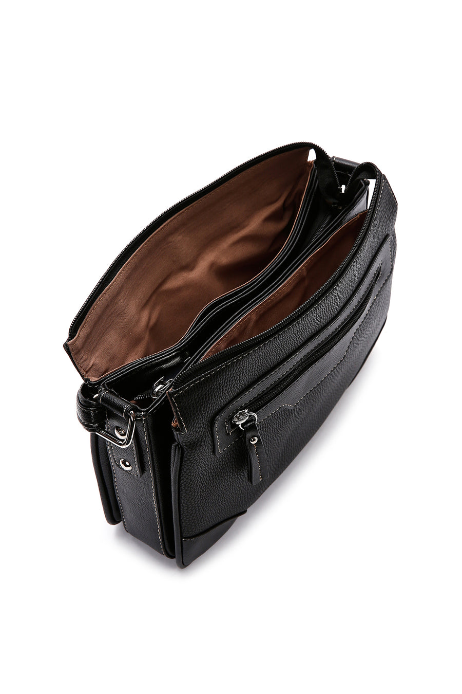 Women's Black Long Strap Crossbody Bag