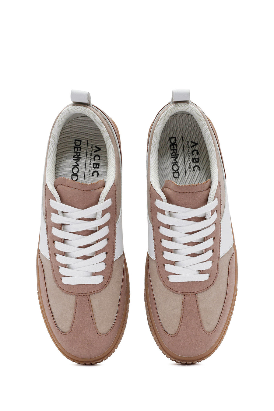 ACBC x Derimod Kadın Pembe Bağcıklı Süet Sneaker