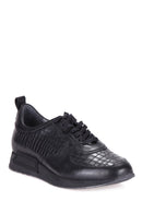 Crocodile Patterned Men's Leather Sneaker | Derimod