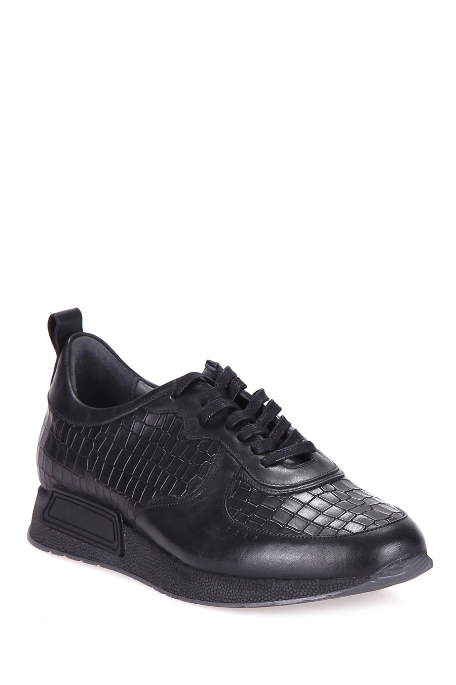 Crocodile Patterned Men's Leather Sneaker