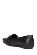 Geox Women's Black Annytah Moc Leather Casual Loafer | Derimod