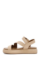 Women's Brown Leather Sandals | Derimod