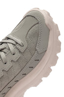 Caterpillar Women's Grey Intruder Essential Lace-Up Suede Leather Sneaker | Derimod