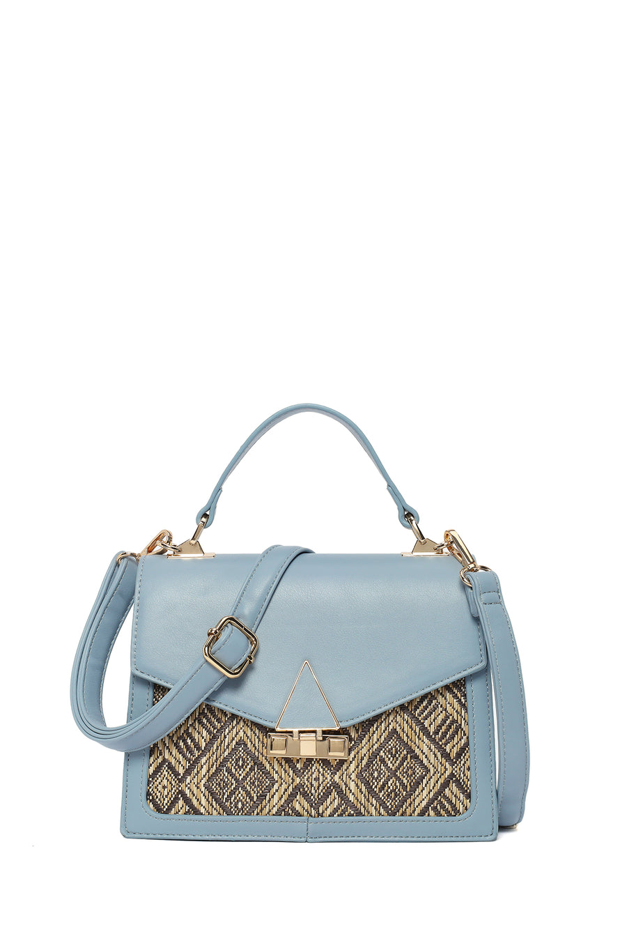 Women's Blue Long Strap Patterned Handbag 26PBD260214 | Derimod