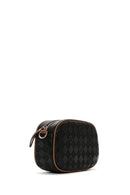 Women's Black Long Strap Printed Crossbody Bag | Derimod