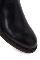 Male Black Leather Casual Chelsea Boots | Derimod