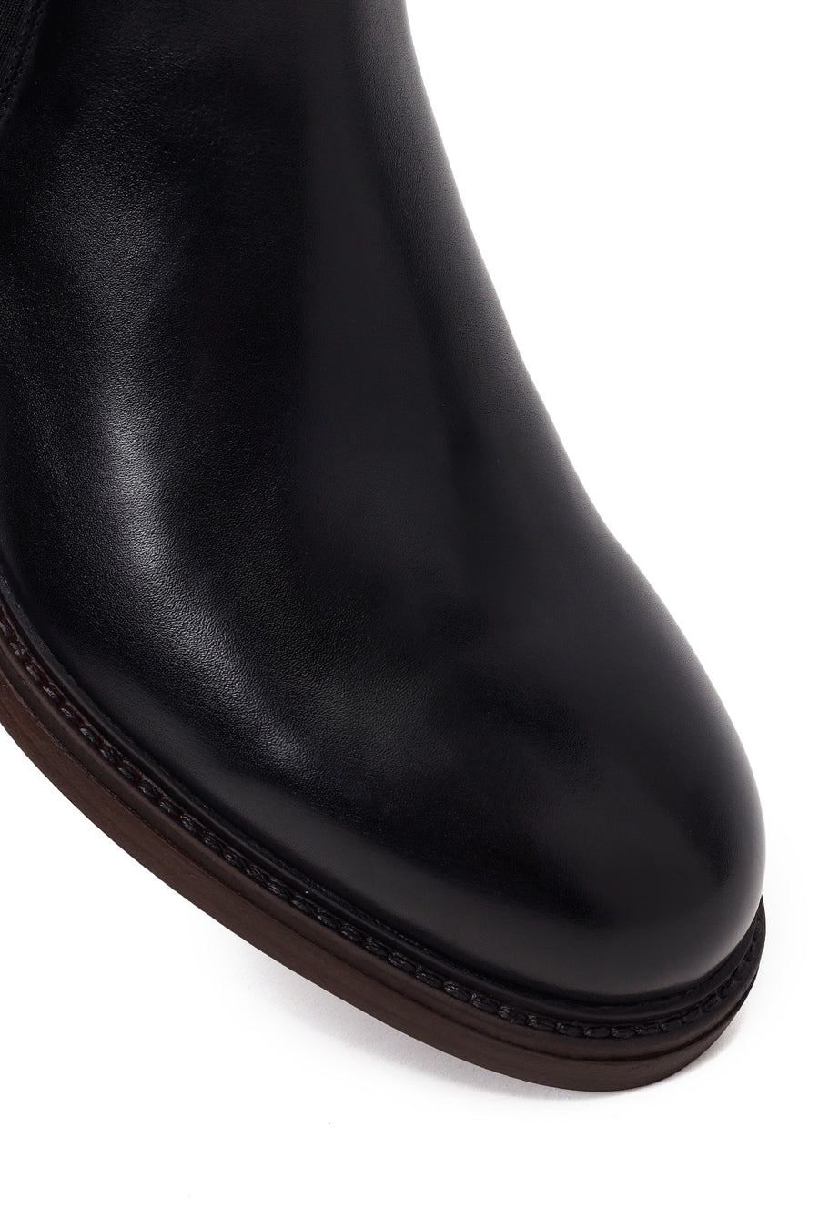 Male Black Leather Casual Chelsea Boots