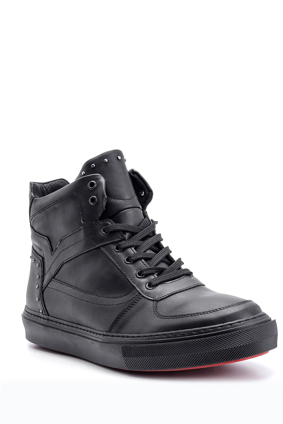 Men's Studded Detailed Leather Boots