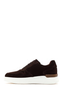 Men's Brown Thick Soled Suede Leather Sneaker | Derimod