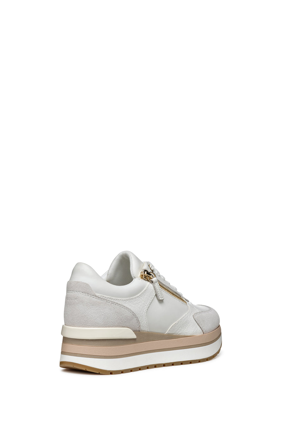 Geox Kadın Beyaz New Kency Bağcıklı Kalın Tabanlı Sneaker
