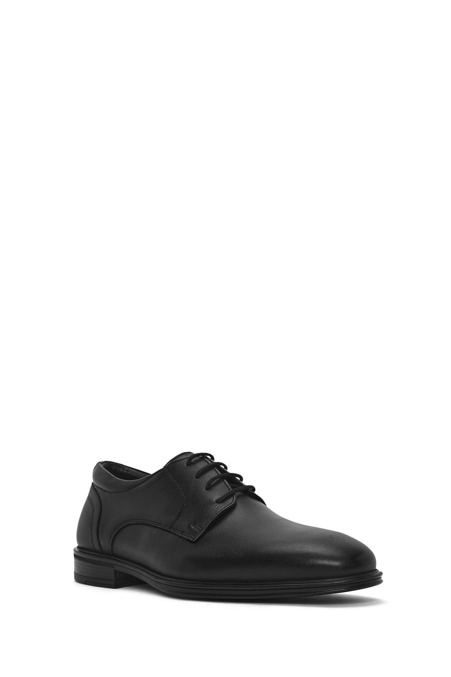 Men's Black Lace-Up Comfort Leather Classic Shoes