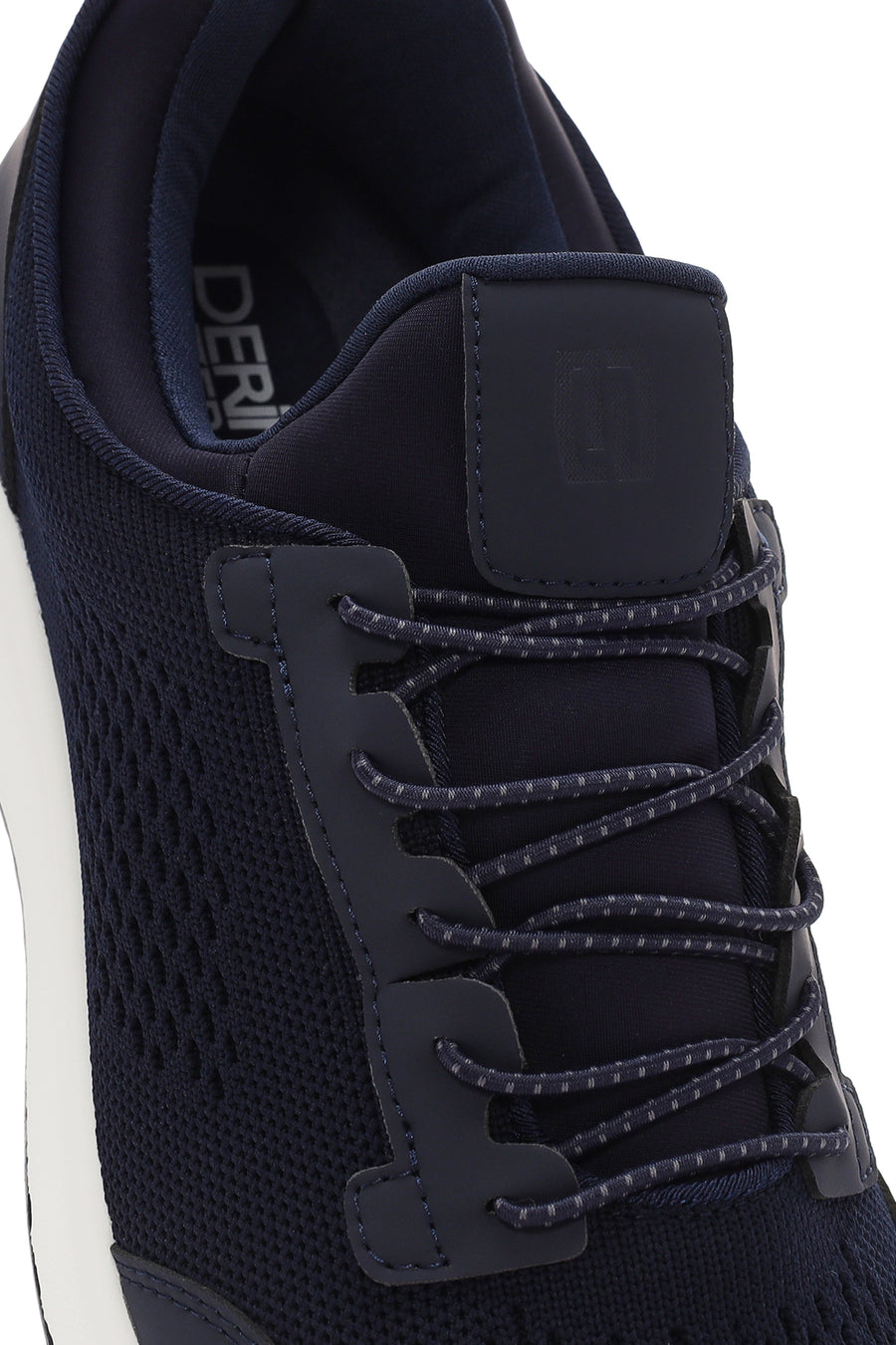 Derimod Zero Men's Navy Blue Lace-Up Thick Sole Fabric Sneaker