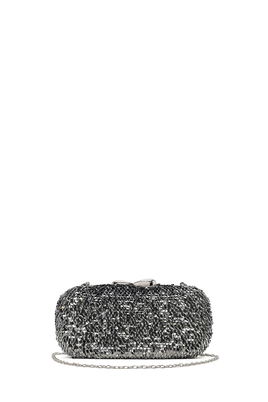 Woman Silver Chain Strap Sequin Mini Box Evening Bag WB24000859 | Derimod