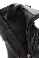 Women's Black Zippered Leather Boots | Derimod