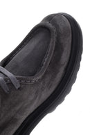 Men's Gray Suede Leather Casual Shoes | Derimod