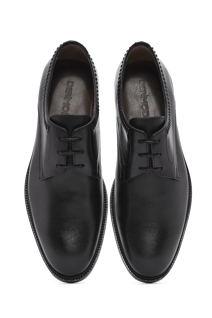 Men's Black Laced Leather Classic Shoes