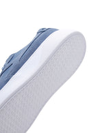 Men's Blue Suede Leather Detailed Thick Soled Sneaker | Derimod