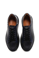 Men's Black Leather Thick Soled Sneaker | Derimod