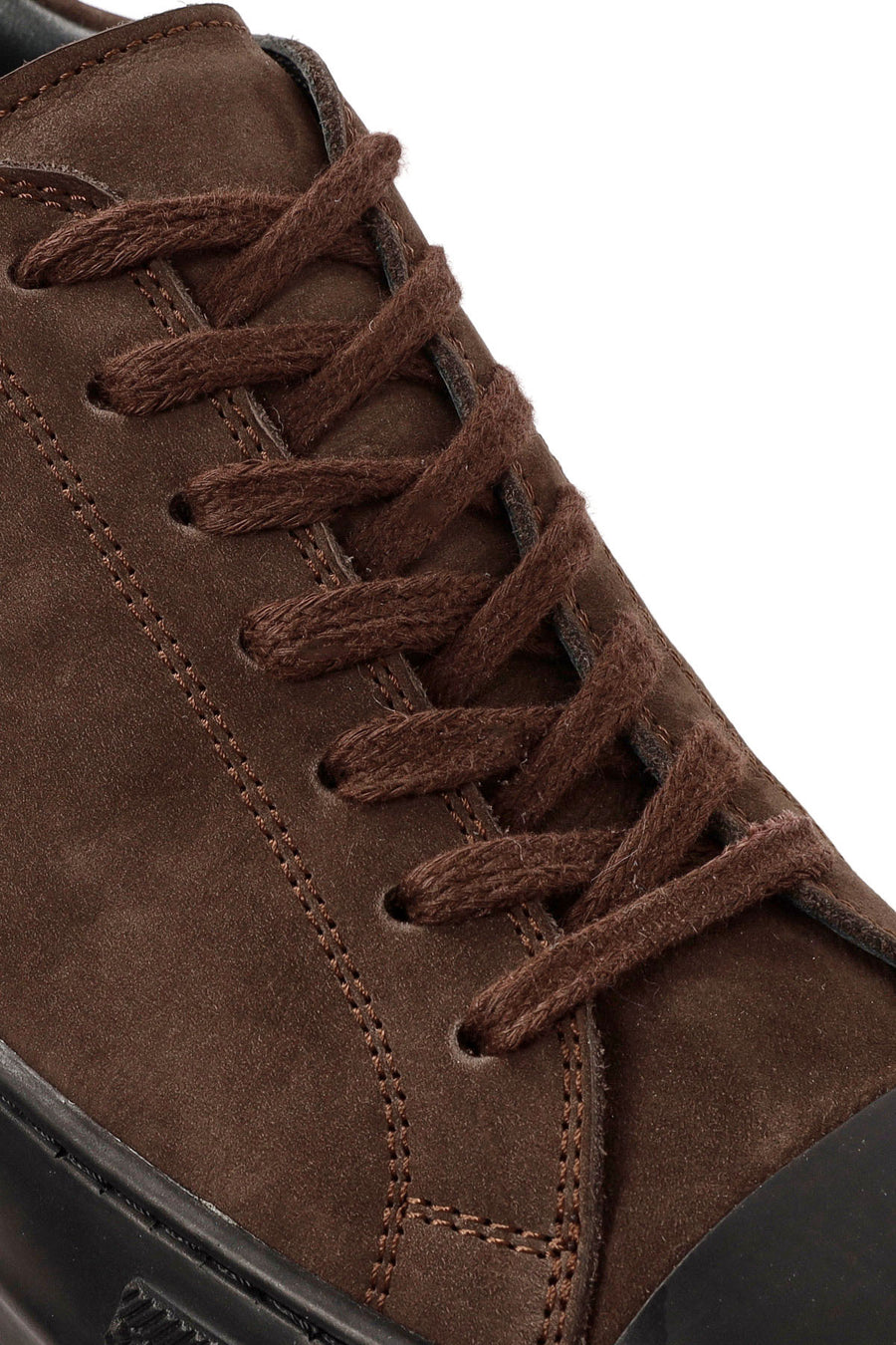 
Men's Brown Lace-Up Nubuck Leather Sneaker
