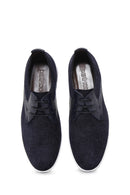 Men's Navy Blue Leather Casual Shoes | Derimod