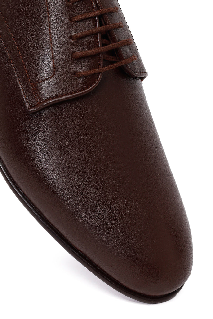 Male Brown Lace-Up Leather Classic Shoes