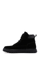 Men's Black Suede Leather Sports Boots | Derimod