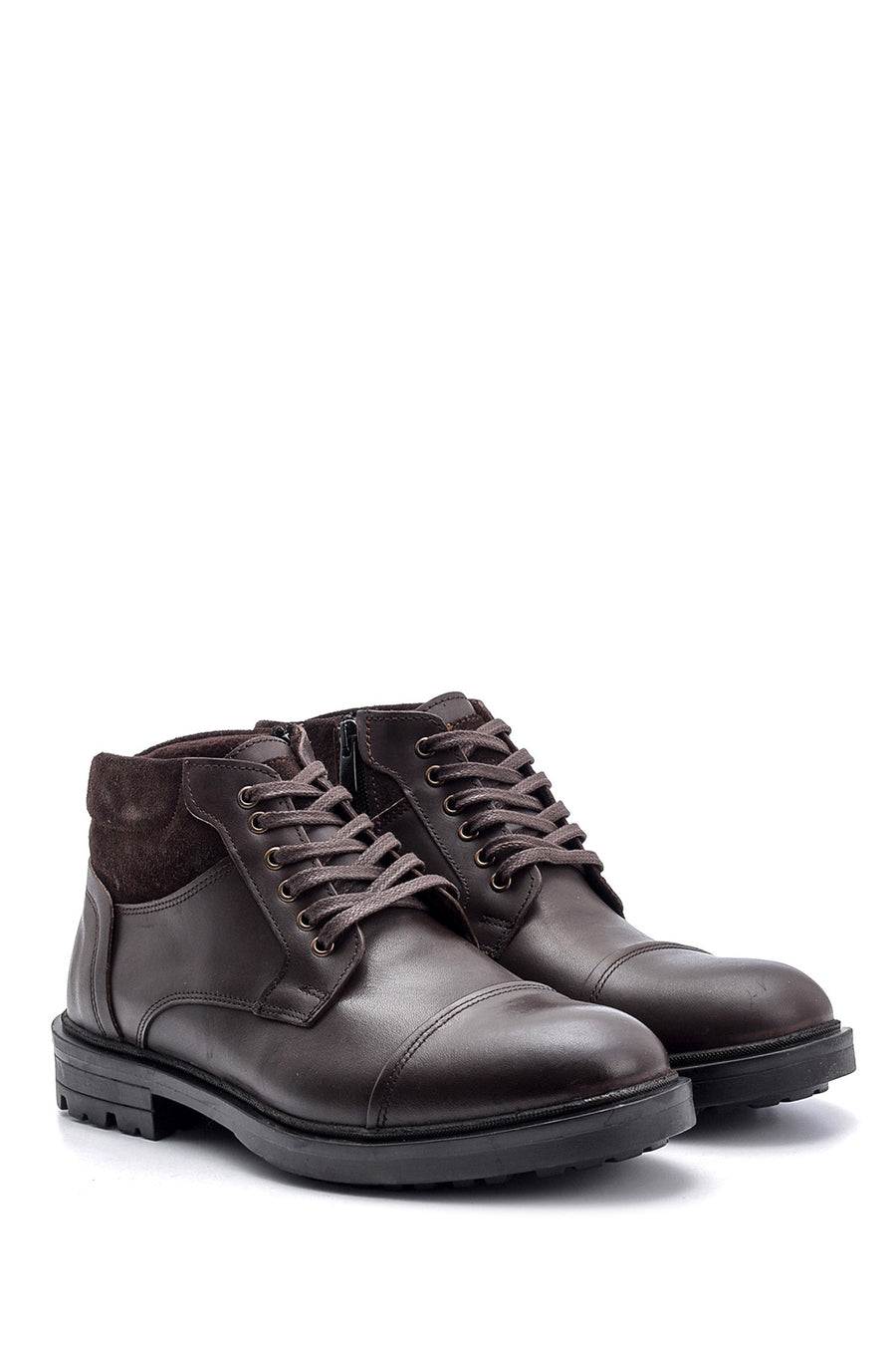 Men's Suede Detailed Leather Boots
