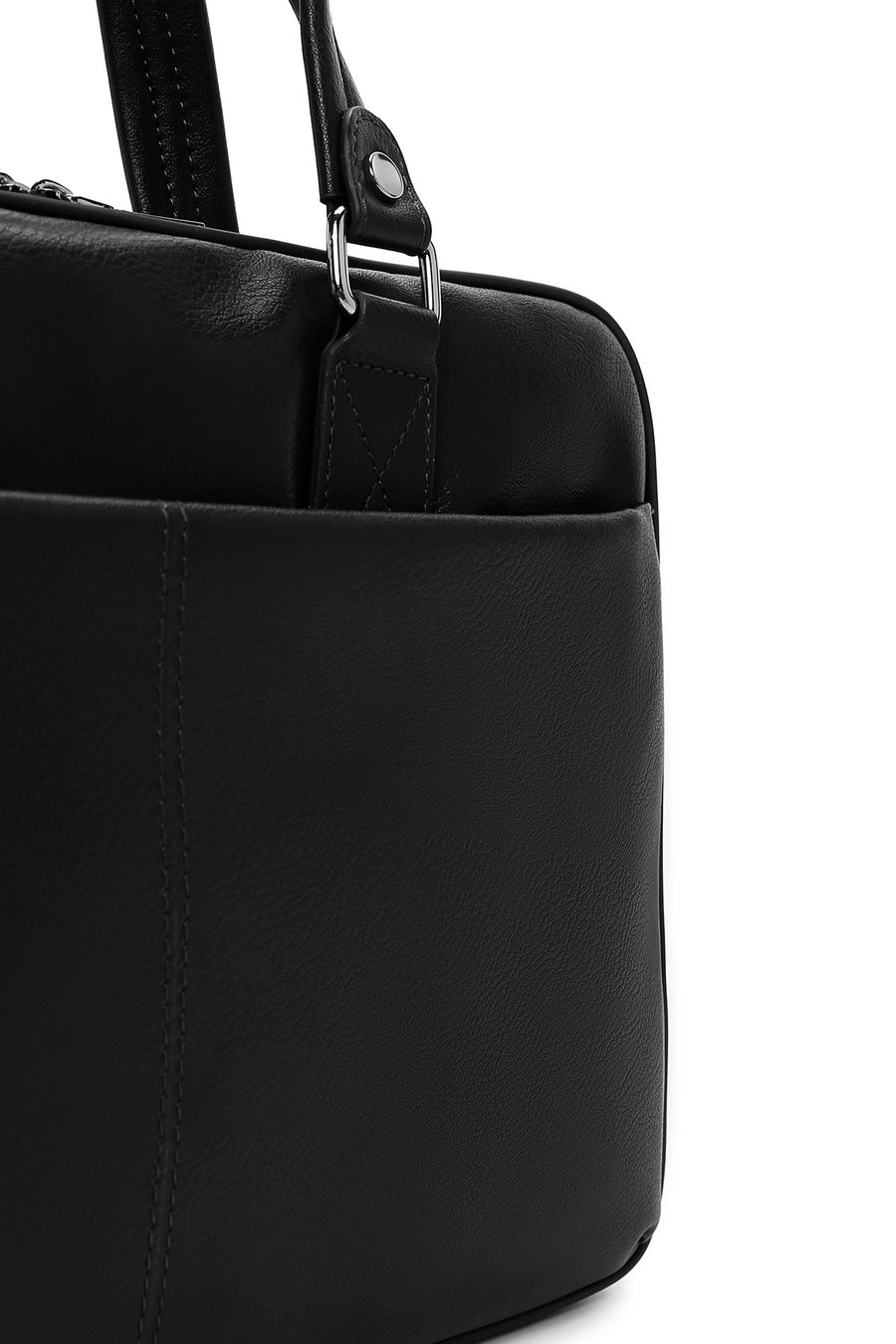 Men's Black Long Strap Briefcase