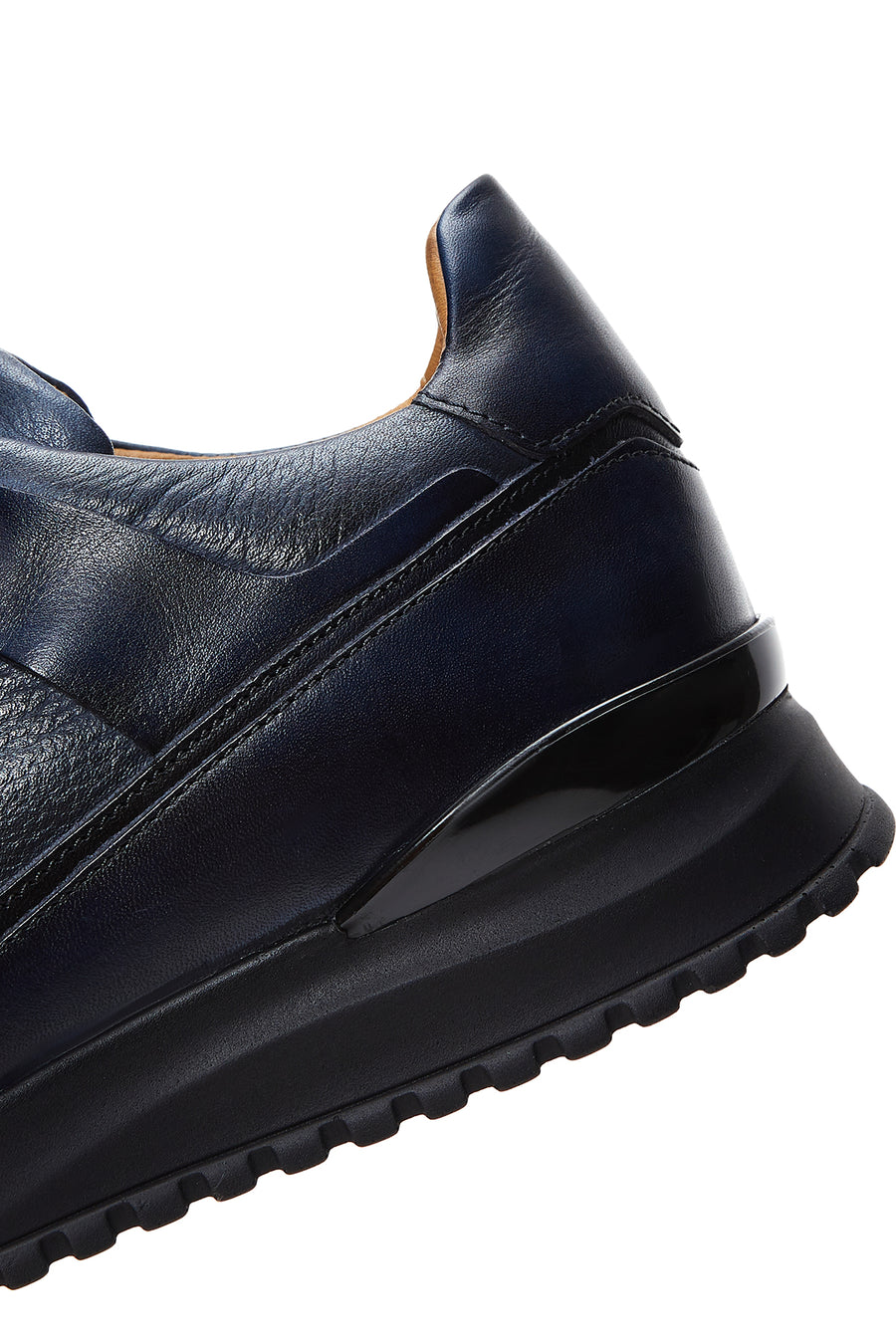 Erkek Lacivert Deri Sneaker