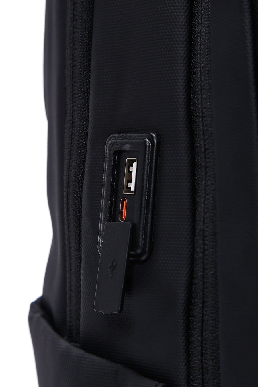 D-Pack Unisex Black Technological Fabric Hardcase Backpack