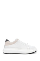 Men's White Lace-up Leather Sneaker | Derimod