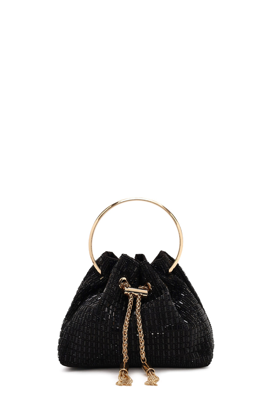 Woman Black Long Chain Strap Embellished Mini Evening Bag WB34000160 | Derimod