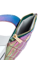 Women's Blue Printed Wallet | Derimod