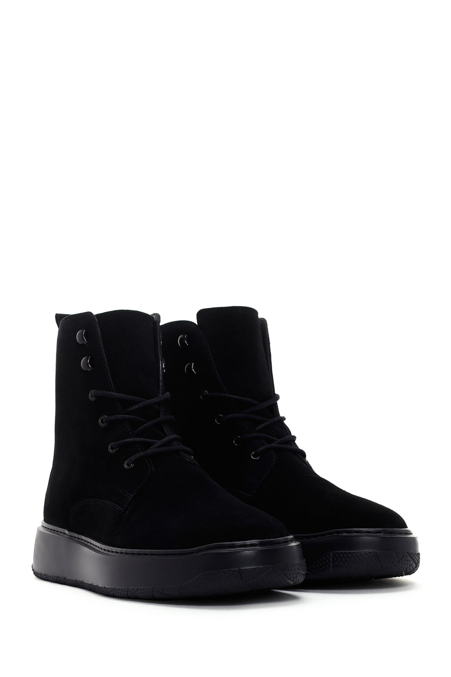 Men's Black Suede Leather Casual Boots