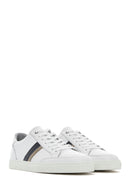 Men's White Lace-up Leather Sneaker | Derimod
