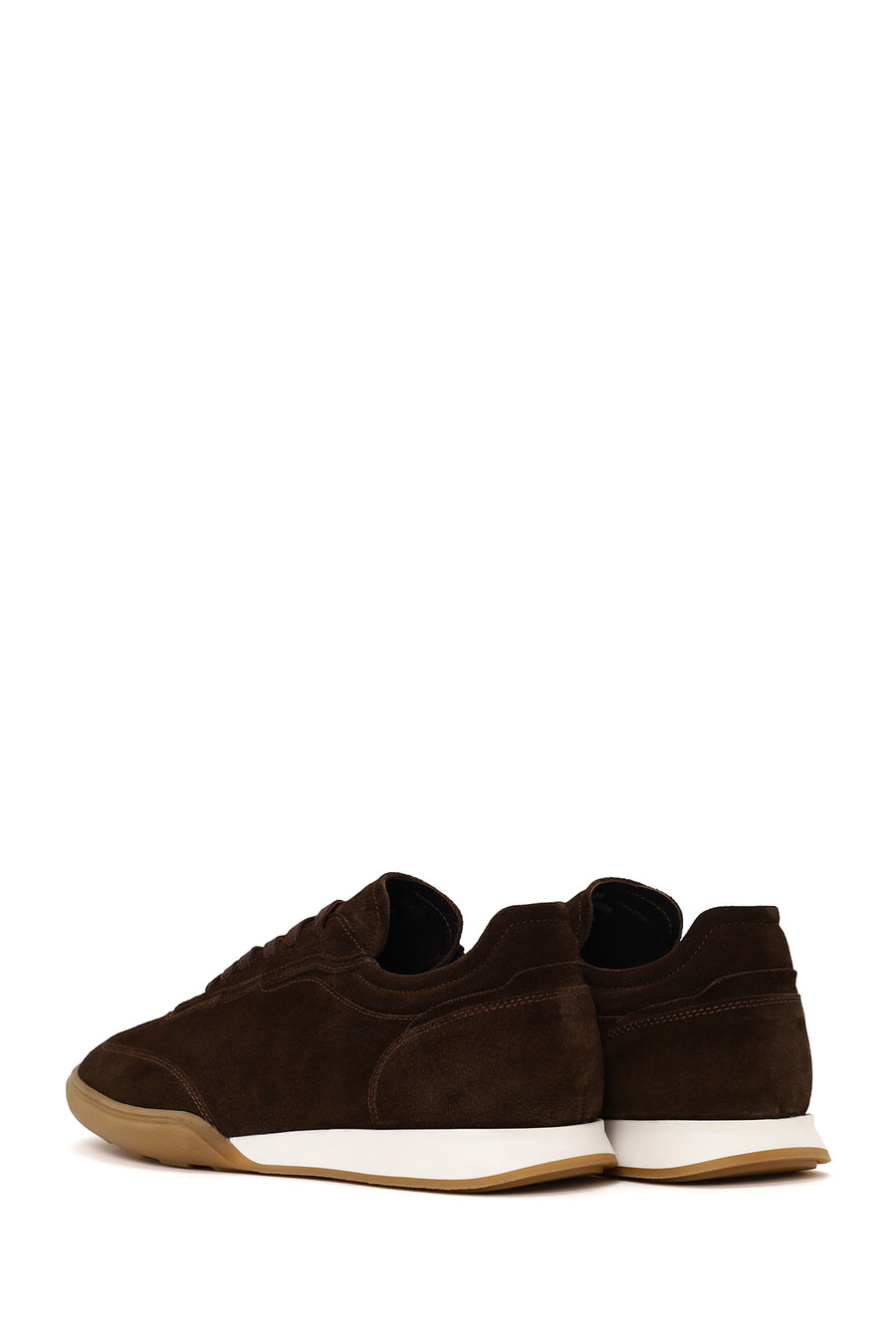 Male Brown Lace-Up Suede Leather Sneaker
