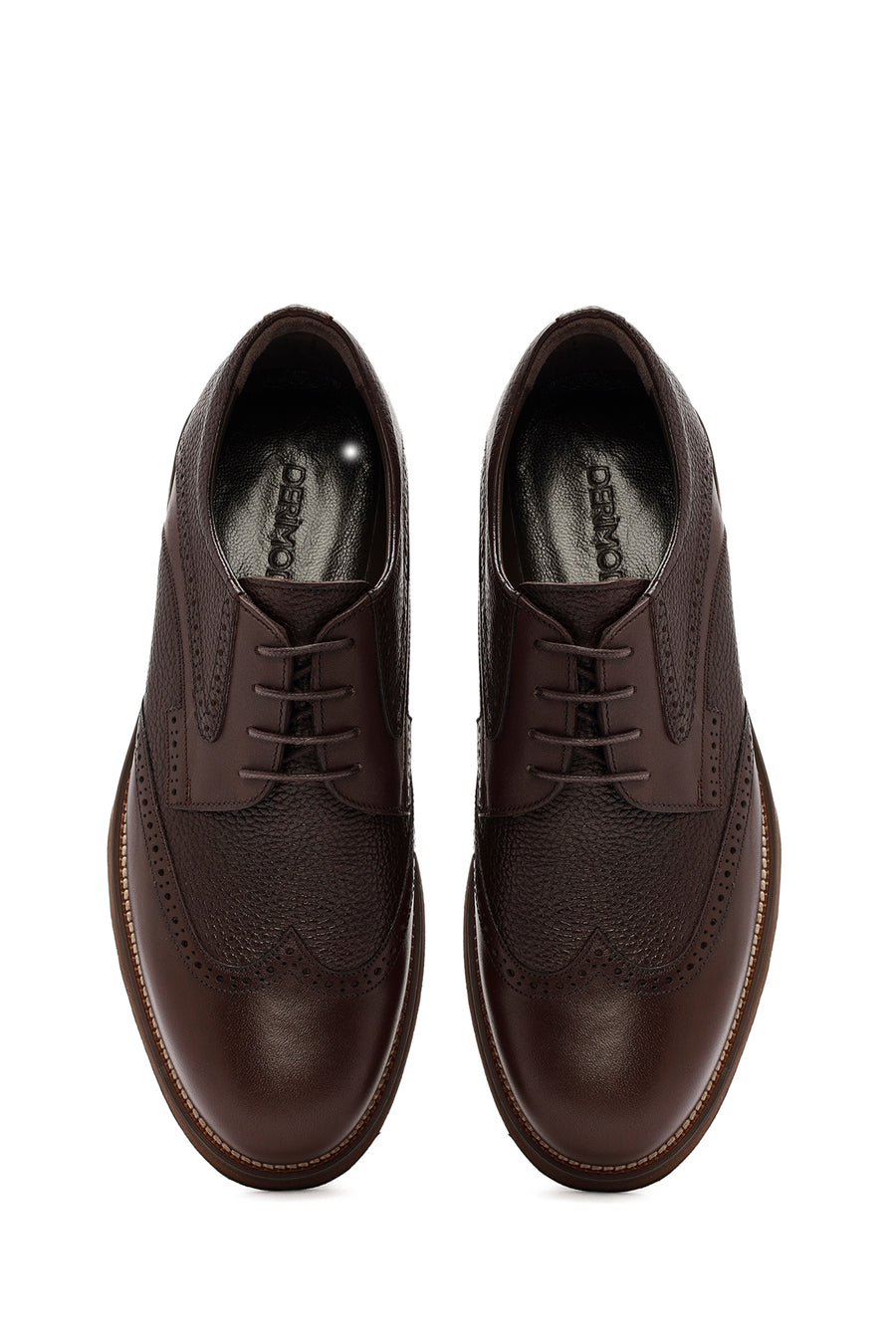 Men's Brown Lace-up Leather Casual Shoes