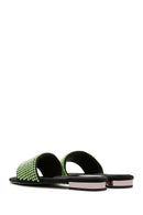 Women's Green Stone Slippers | Derimod