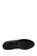 Women's Black Buckle Detailed Leather Masculine Loafer | Derimod