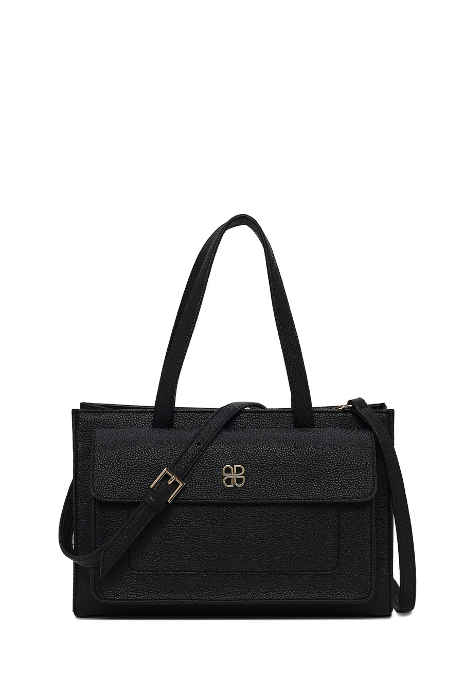 Woman Black Classic Shoulder Bag with Long Strap AB550001SF | Derimod