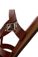 Women's Brown Ankle Strap Leather Comfort Sandals | Derimod